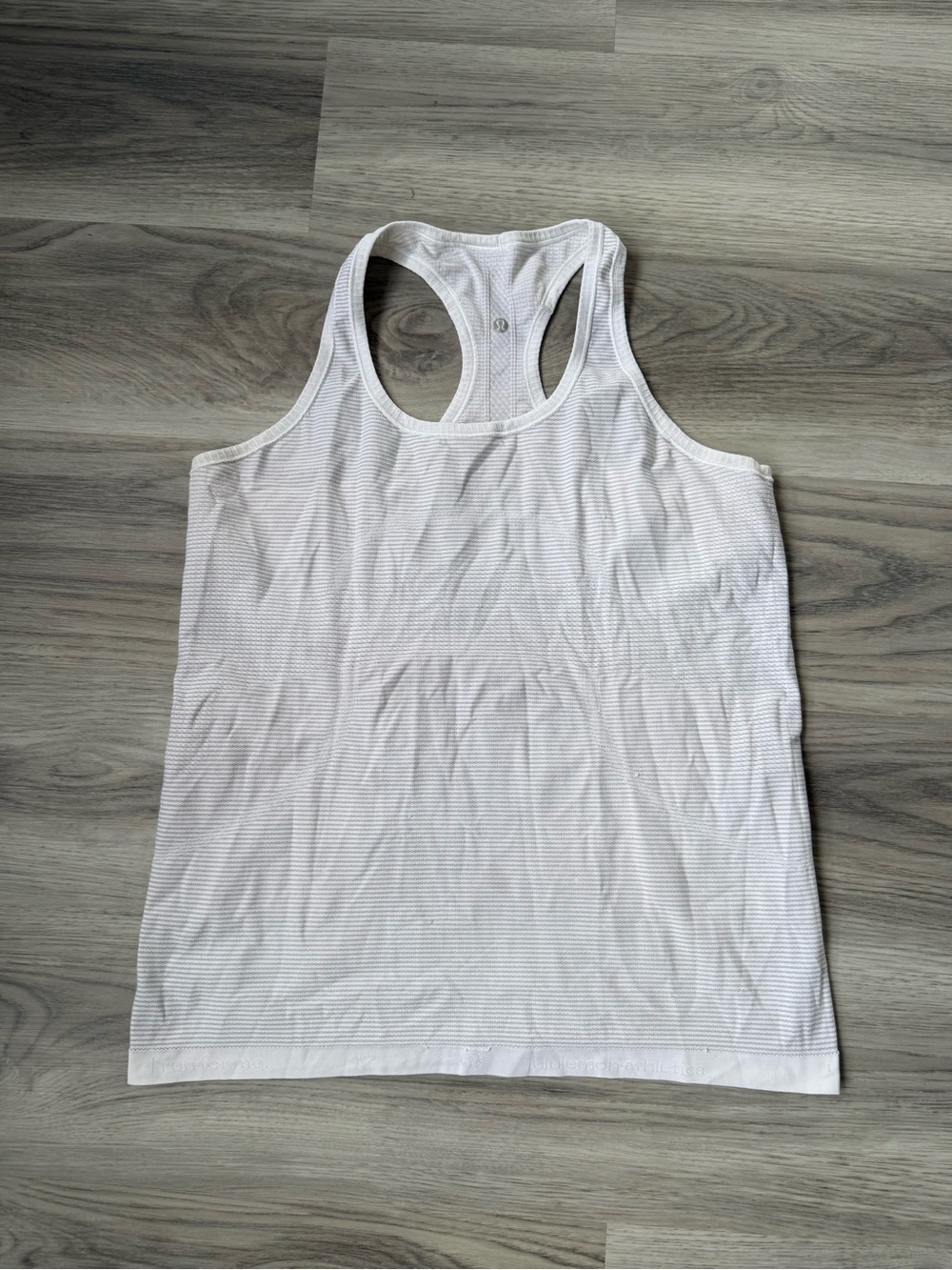 lululemon athletica White Mesh Racerback Tank